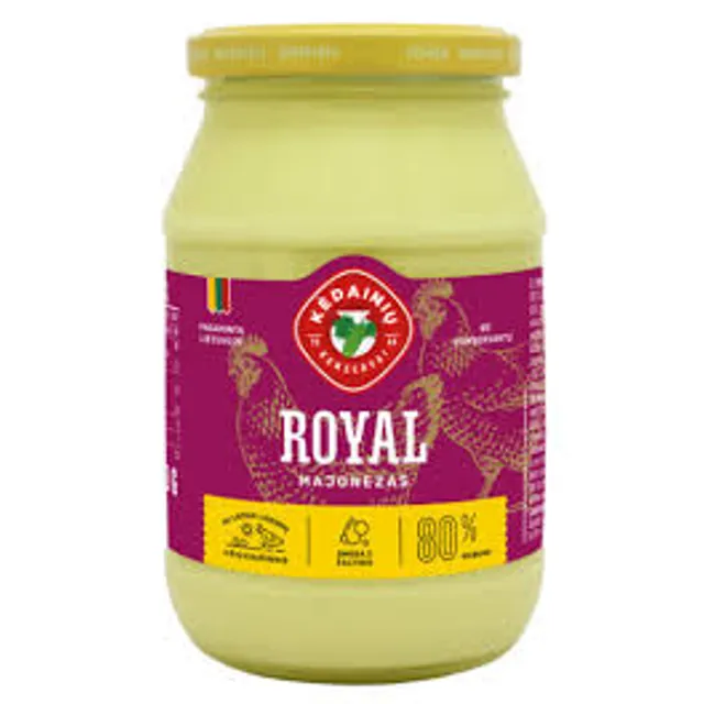 Majonezas ROYAL, 80% rieb., 410 g