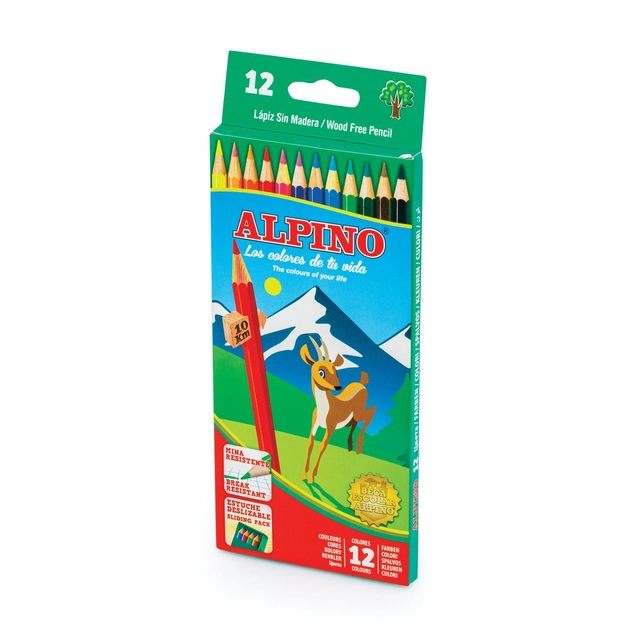 Spalvoti pieštukai ALPINO CLASSIC, 12 spalvų