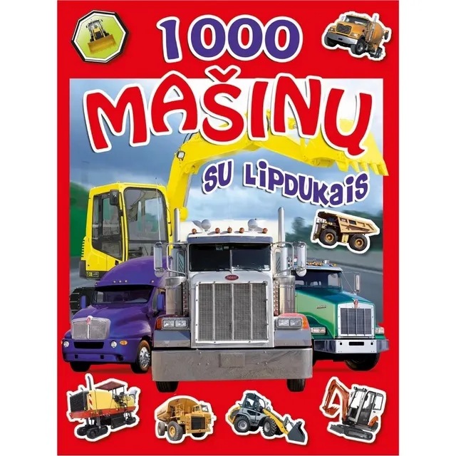 Knyga 1000 MAŠINŲ SU LIPDUKAIS