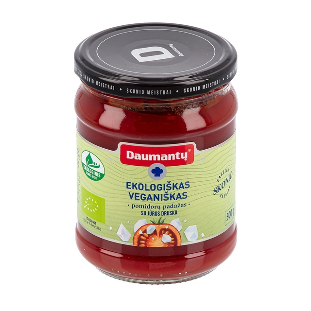 Ekologiškas pomidorų padažas su jūros druska DAUMANTŲ, 500 g