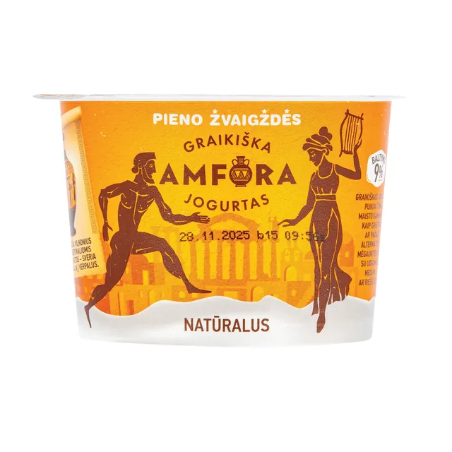 Jogurtas GRAIKIŠKA AMFORA, natūralus, 3,9 % rieb., 200 g