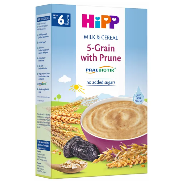 Pieniška penkių grūdų košė su slyvomis nuo 6 mėn. HIPP, 250 g