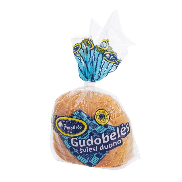 Šviesi ruginė raikyta duona GUDOBELĖS, 340 g
