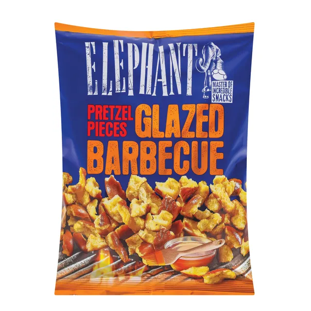 Кусочки бретцеля ELEPHANT, со вкусом барбекю, 125 г