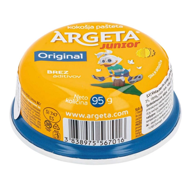 Vištienos paštetas ARGETA Junior, 95 g