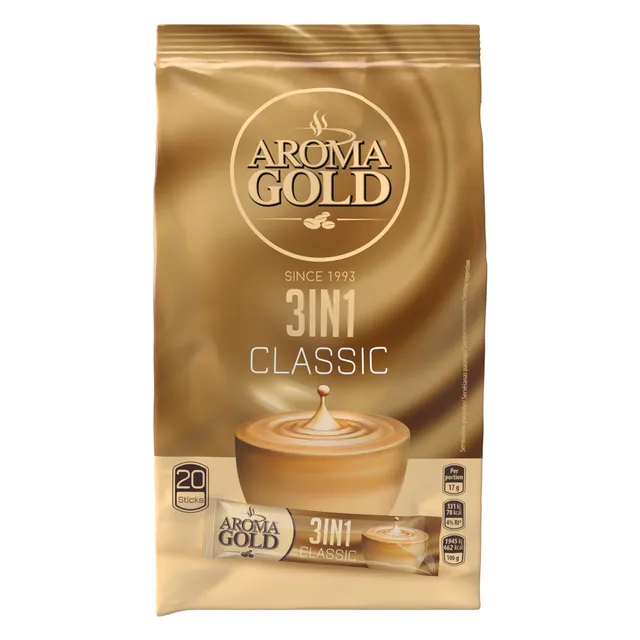 Кофейный напиток AROMA GOLD XXL 3IN1, 340 г