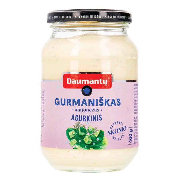 Agurkinis majonezas DAUMANTŲ GURMANIŠKAS, 55% rieb., 400 g