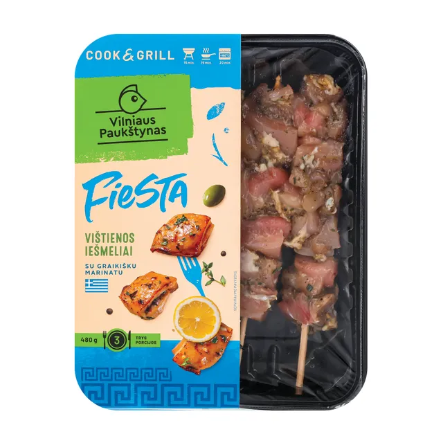 Куриный шашлык с греческим маринадом FIESTA, 480 г