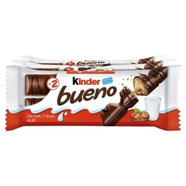 Vafliniai batonėliai KINDER BUENO, 129 g