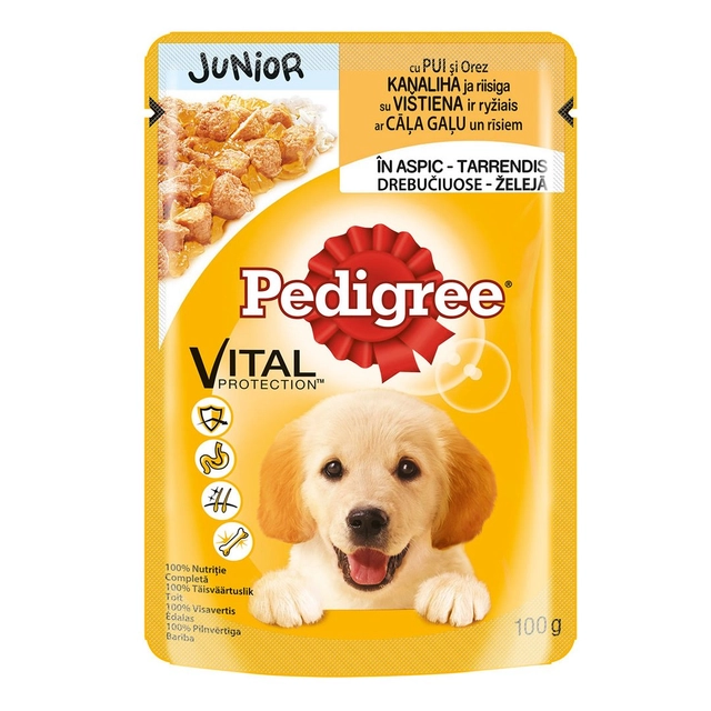 Konservuotas šunų ėdalas su vištiena PEDIGREE JUNIOR, 100 g
