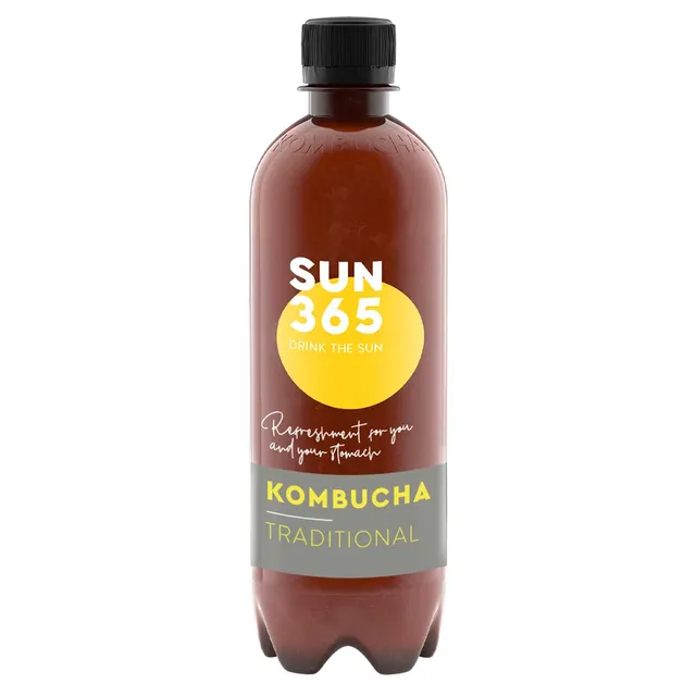 Ekologiškas gazuotas gaivusis arbatos gėrimas SUN365 KOMBUCHA TRADITIONAL, 500 ml