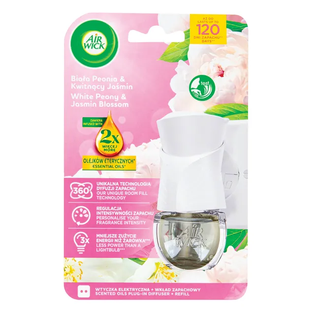 AIR WICK White Peony&Jasmine Blsm.El.kišt.gvkl 19ml