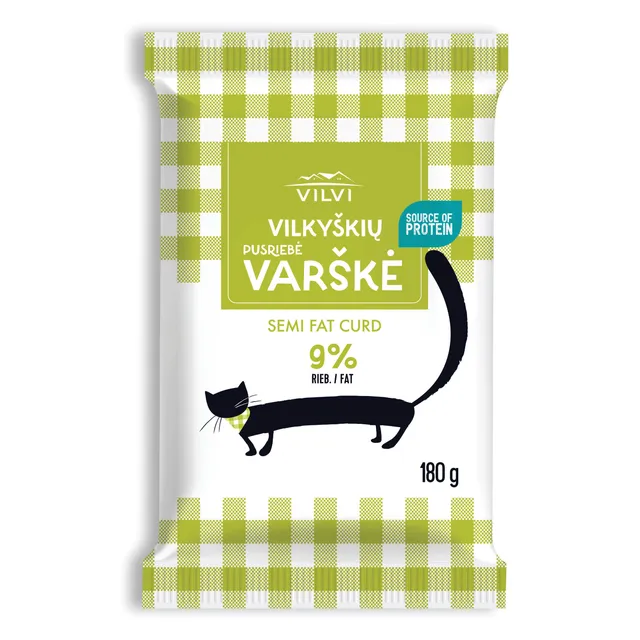 Varškė 9% rieb. VILKYŠKIŲ, 180 g 