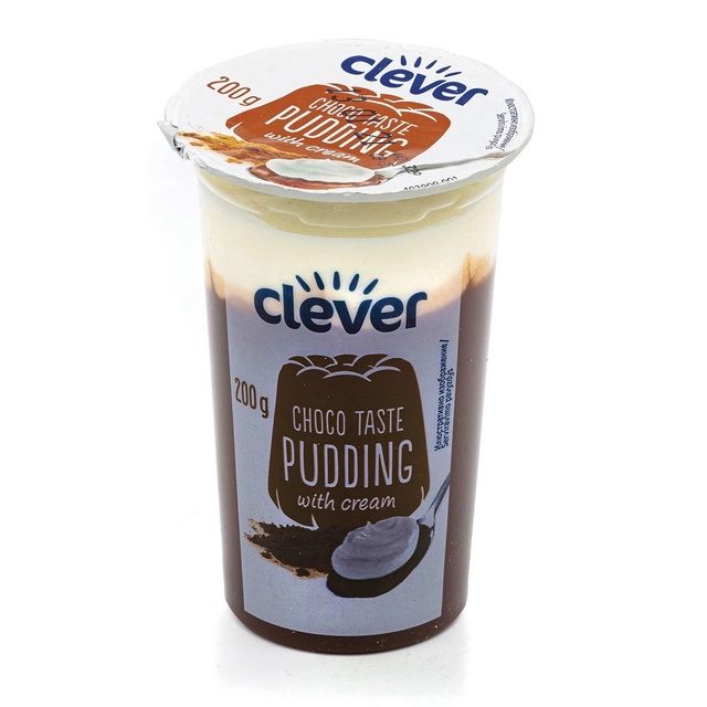 Chocolate flavored dessert with cream CLEVER, 200 g