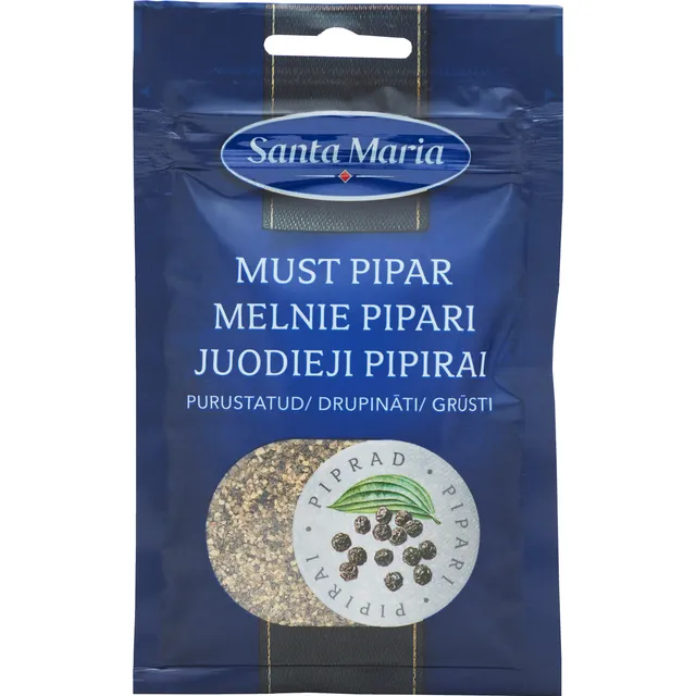 Grūsti juodieji pipirai SANTA MARIA, 18 g