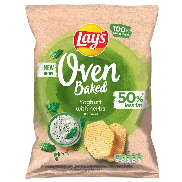 Запеченные чипсы картофельные со вкусом йогурта и трав LAY'S OVEN BAKED, 180 г
