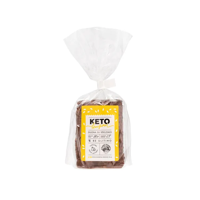 Duona su sėklomis be glitimo KETO LENGVAI, 180 g