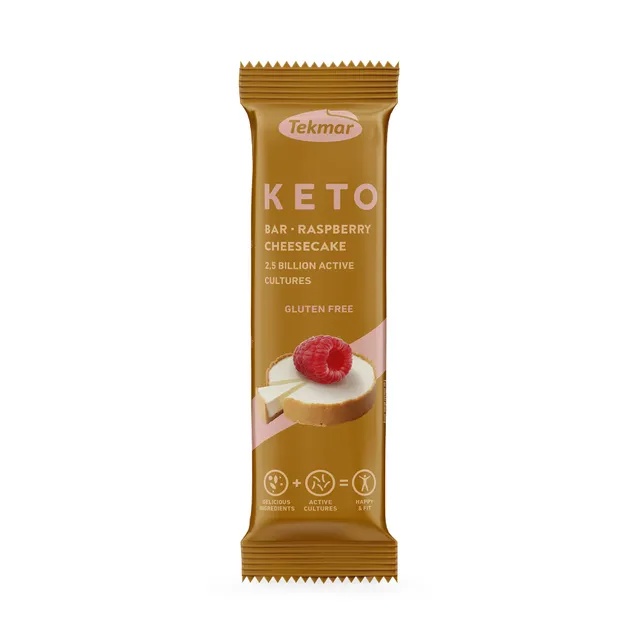 Кето-протеиновый батончик с малиновым чизкейком TEKMAR, 40 г