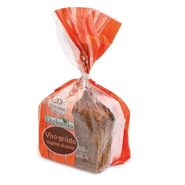 Ekologiška viso grūdo dalių ruginė duona TREJOS GIRNOS, 400 g