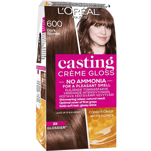 Pusiau ilgalaikiai plaukų dažai be amoniako CASTING CREME GLOSS, 600