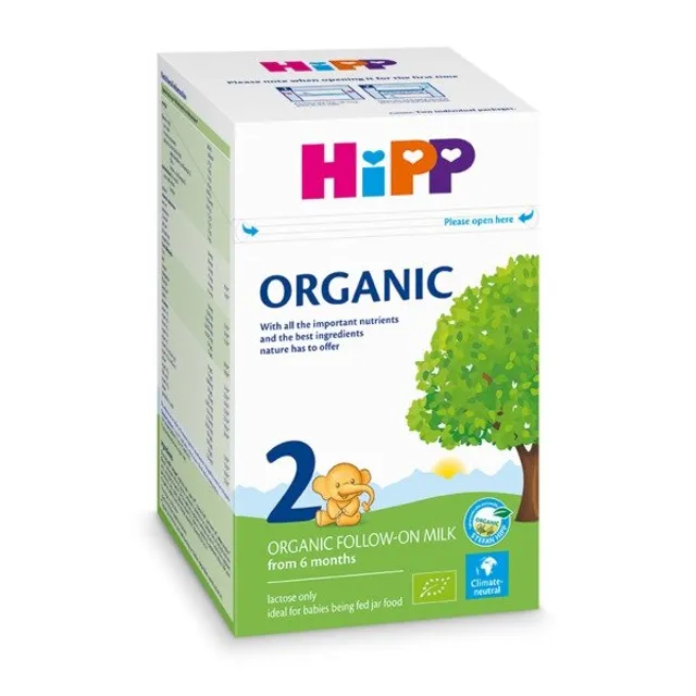 Ekologiškas tolesnio maitinimo kūdikių pieno mišinys HIPP ORGANIC 2, 800 g