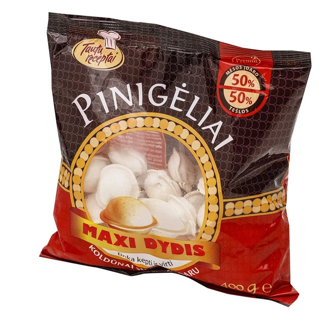 Koldūnai su mėsos įdaru PINIGĖLIAI MAXI, 400 g