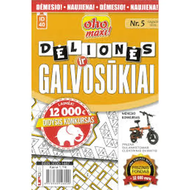 Žurnalas OHO MAXI! DĖLIONĖS IR GALVOSŪKIAI