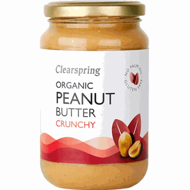 Ekologiškas traškus žemės riešutų kremas CLEARSPRING, 350 g