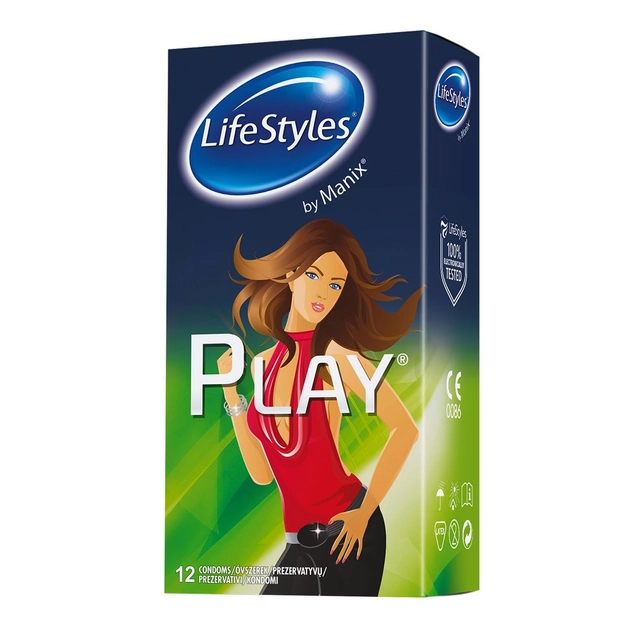 Prezervatyvai LIFESTYLES PLAY, 12 vnt.