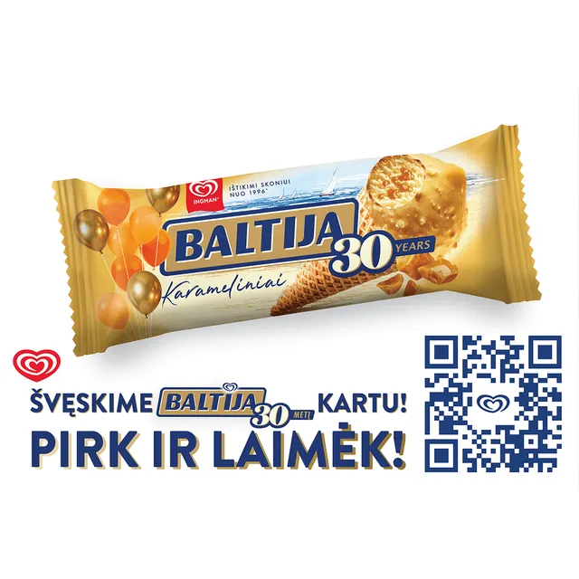 Caramel ice cream BALTIJA, 140 ml