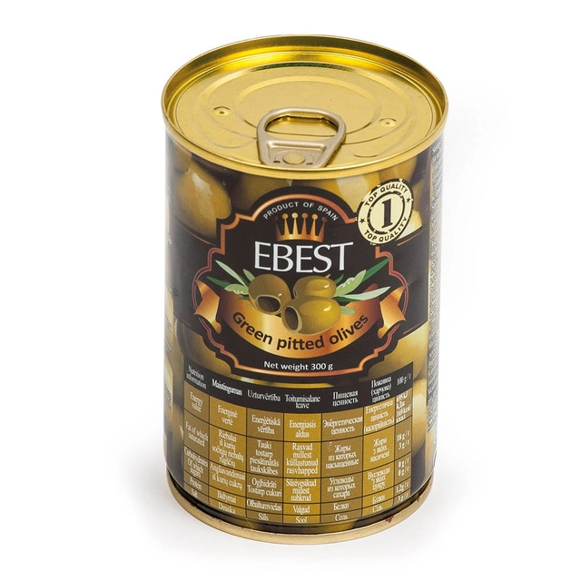Žaliosios alyvuogės be kauliukų EBEST, 300 g