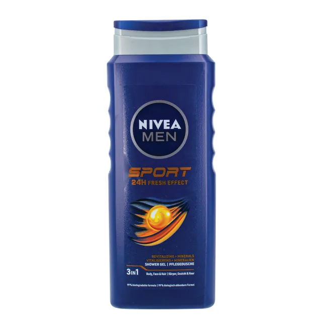 Vyriška dušo želė NIVEA SPORT, 500 ml