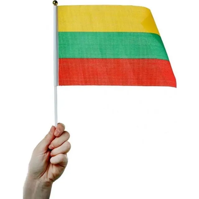 Lietuvos valstybės vėliavėlė, 22,5x15 cm/su plastiko koteliu