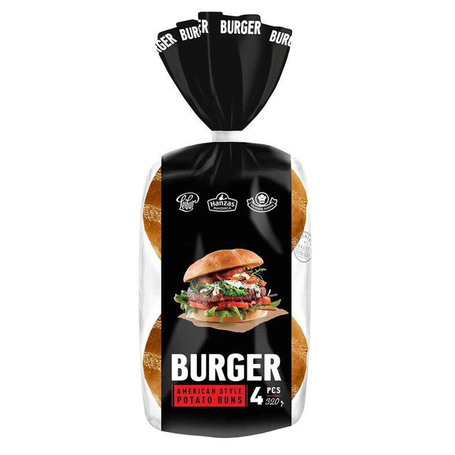 American style burger buns, 320 g
