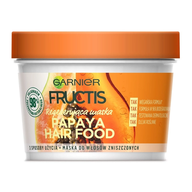 Kaukė GARNIER FRUCTIS HAIR FOOD PAPAYE, 390 ml