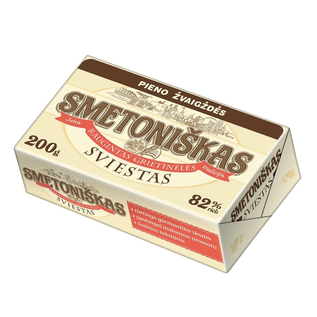 Sviestas SMETONIŠKAS, 82% rieb., 200 g