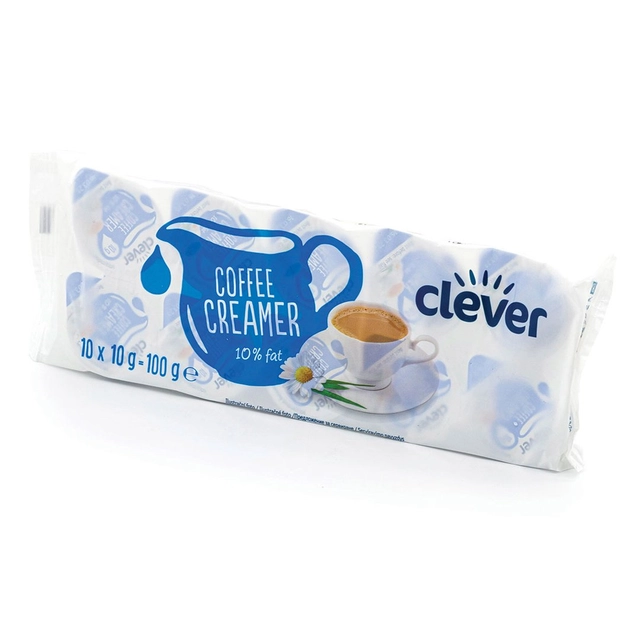 Grietinėlė kavai CLEVER 10% rieb., 10 vnt.