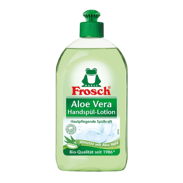 Indų plovimo priemonė su alijošiumi FROSCH, 500 ml