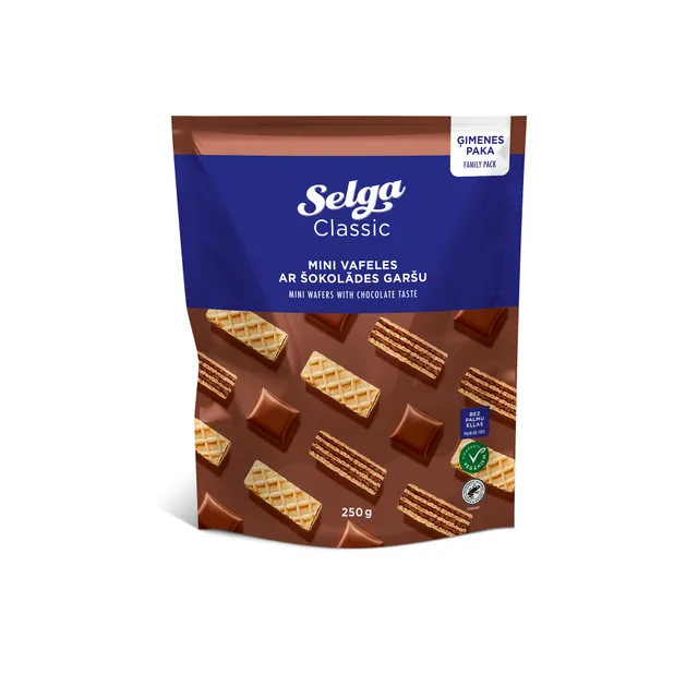 Вафли со вкусом шоколада SELGA MINI, 250 г