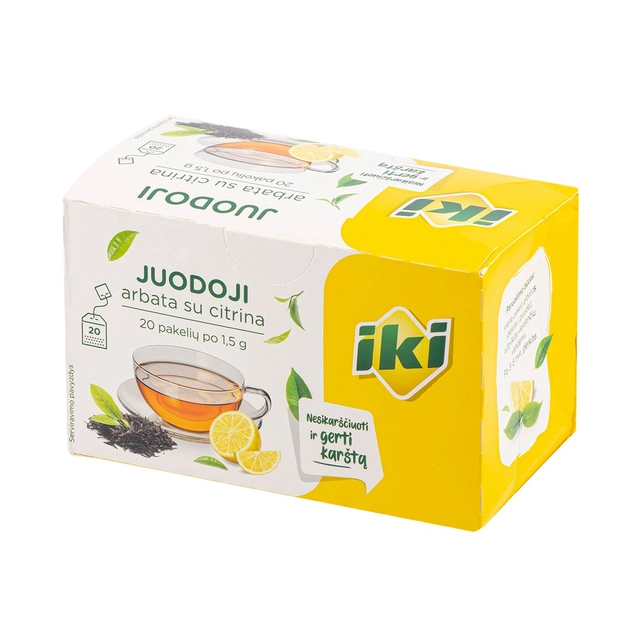 Juodoji arbata su citrina IKI, 20 vnt.