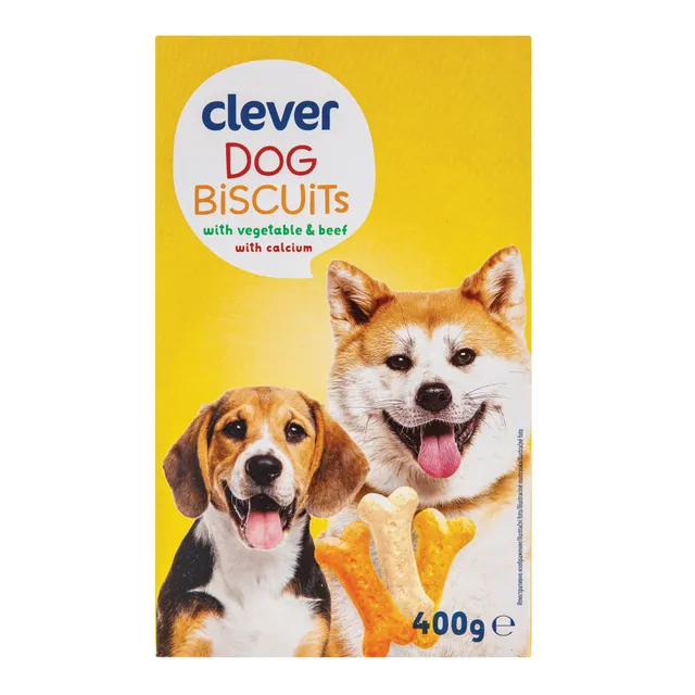 Traškūs skanėstai šunims su jautiena ir daržovėmis CLEVER, 400 g