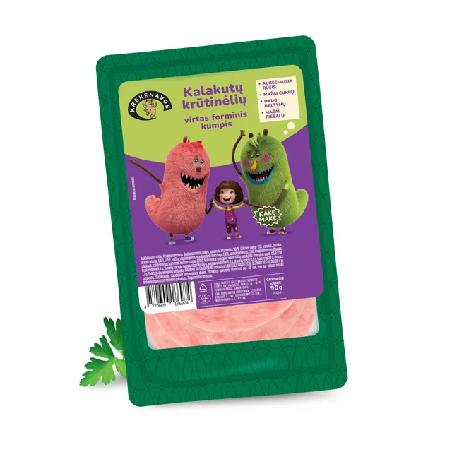 Boiled KAKĖ MAKĖ turkey breast ham slices 90g