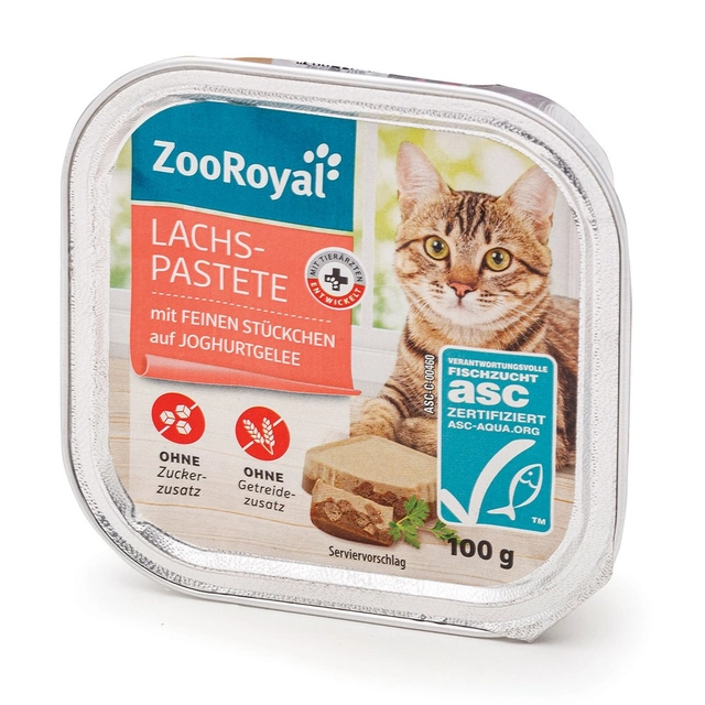 Kačių ėdalas su upėtakiu, jogurto žėlėje ZOOROYAL, 100 g
