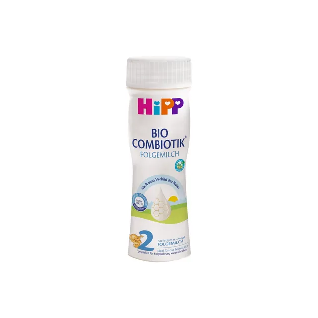 Ekologiškas tolesnio maitinimo kūdikių pieno mišinys (paruoštas vartoti) nuo 6 mėn. BIO HIPP 2 COMBIOTIK, 200 ml