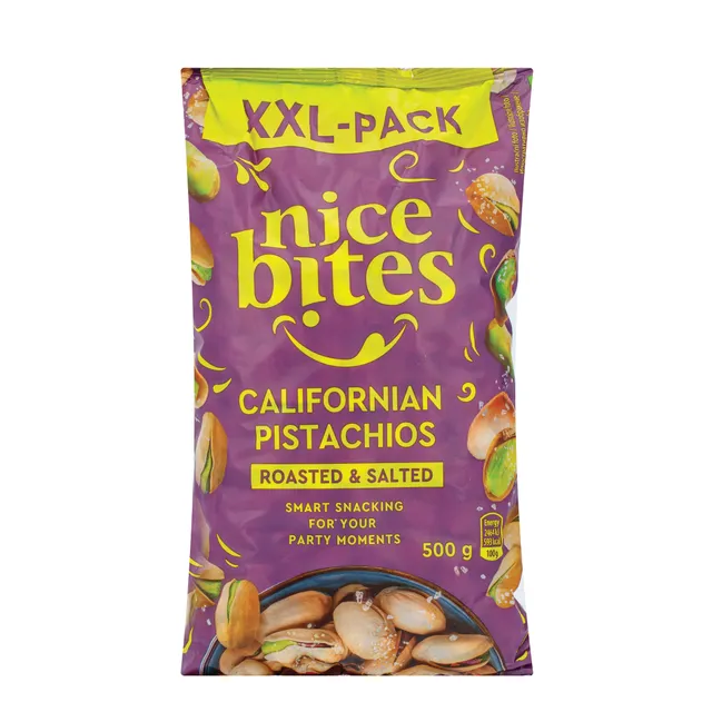 Kepintos sūdytos pistacijos NICE BITES, 500 g