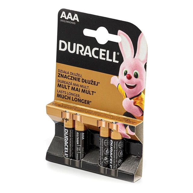 Elementai DURACELL AAA, 4 vnt.