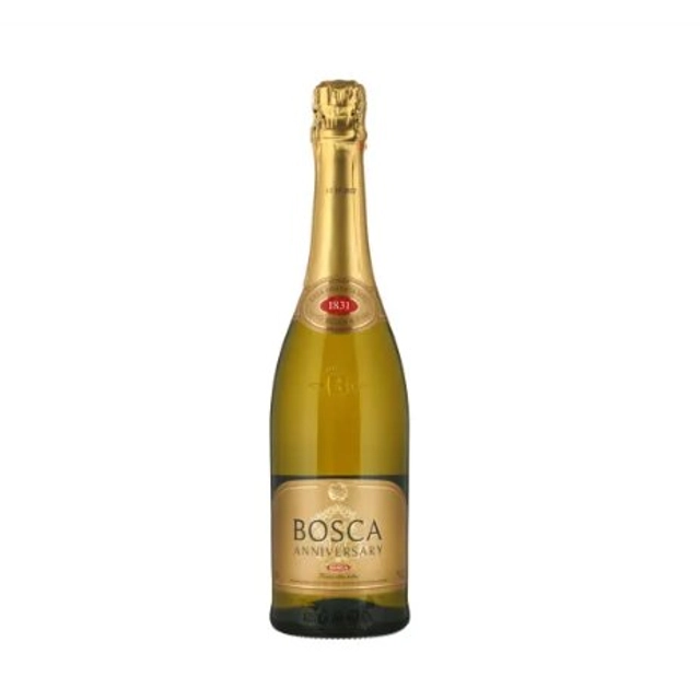 Белый, сладкий, газированный игристый ферментированный напиток BOSCA ANNIVERSARY (7,5%), 750 мл