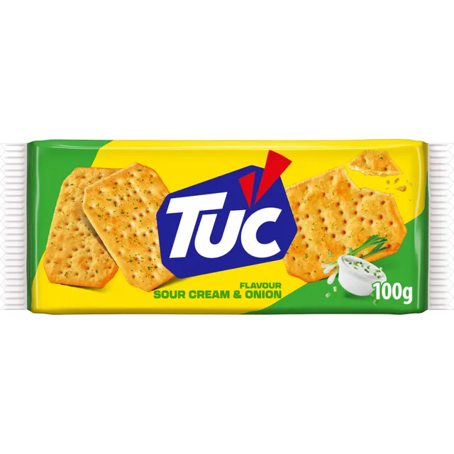 Grietinės ir svogūnų skonio krekeriai TUC, 100g