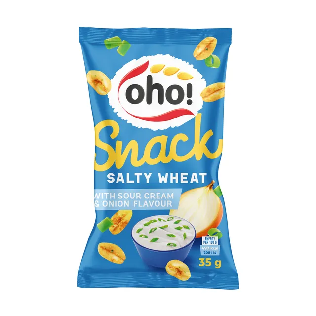 Grietinės skonio sūrūs kviečiai su svogūnais OHO, 35 g