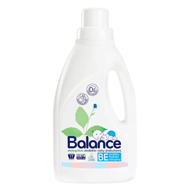 Ekologiškas skystasis vaikų drabužių skalbiklis BALANCE, 1 l
